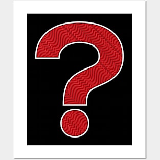 Question mark with wavy lines Posters and Art
